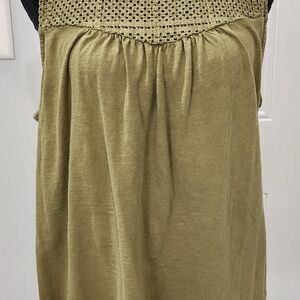 Wonderly Olive Green Sleeveless Top